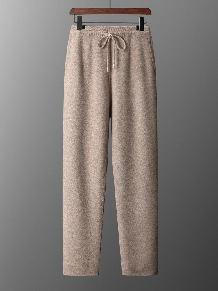 Men's 100% Merino Wool Knit Trousers – Soft, Warm, and Timeless Style