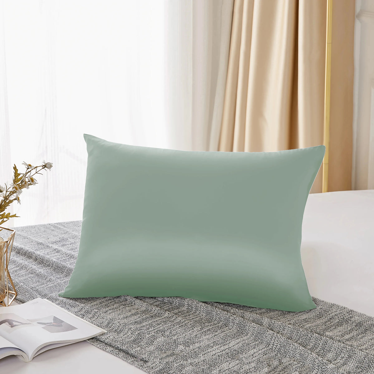 25 Momme Mulberry Silk Pillowcase – 100% Pure Silk, 600TC