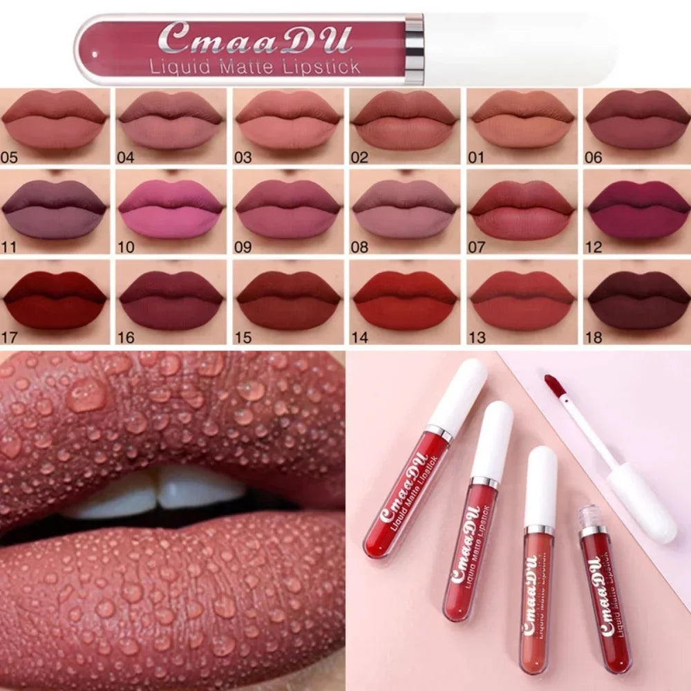 Long Lasting Lipstick Lip Makeup Velvet Matte Lip Gloss Liquid