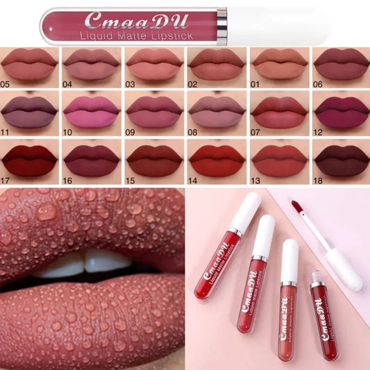 Long Lasting Lipstick Lip Makeup Velvet Matte Lip Gloss Liquid