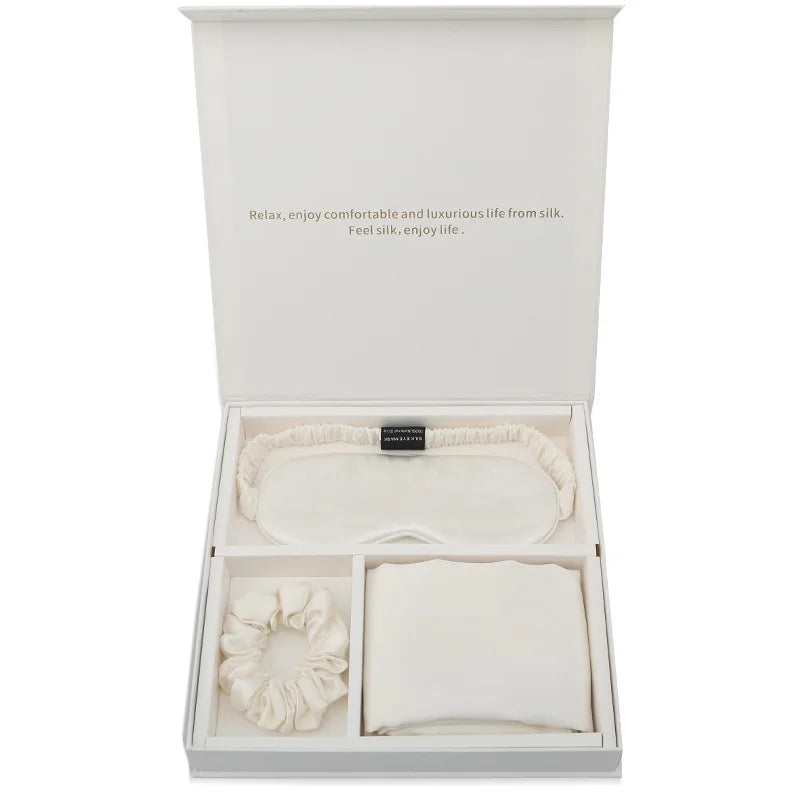 Silk Travel Set – Pillowcase, Eye Mask & Scrunchie | 19 Momme Mulberry Silk