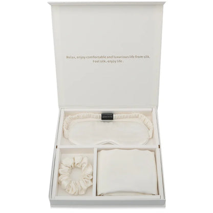 Silk Travel Set – Pillowcase, Eye Mask & Scrunchie | 19 Momme Mulberry Silk