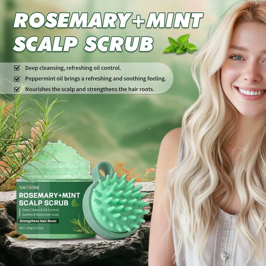 Rosemary Mint Scalp Scrub | Deep Clean & Hair Strengthening – 100g. RIAZ EXPRESS.COM