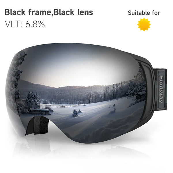 Ski Goggles - Replaceable Lens & Anti-Fog