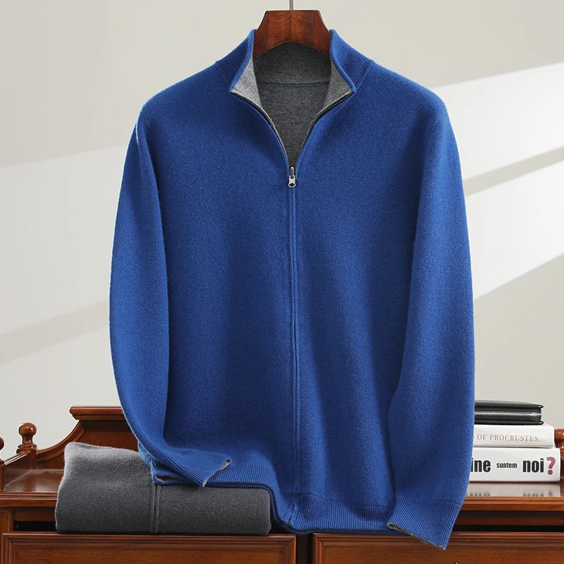 Cashmere Zip Cardigan