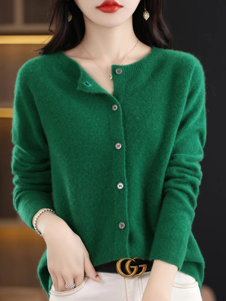 Merino Wool Cardigan – Women’s Chic Knitwear