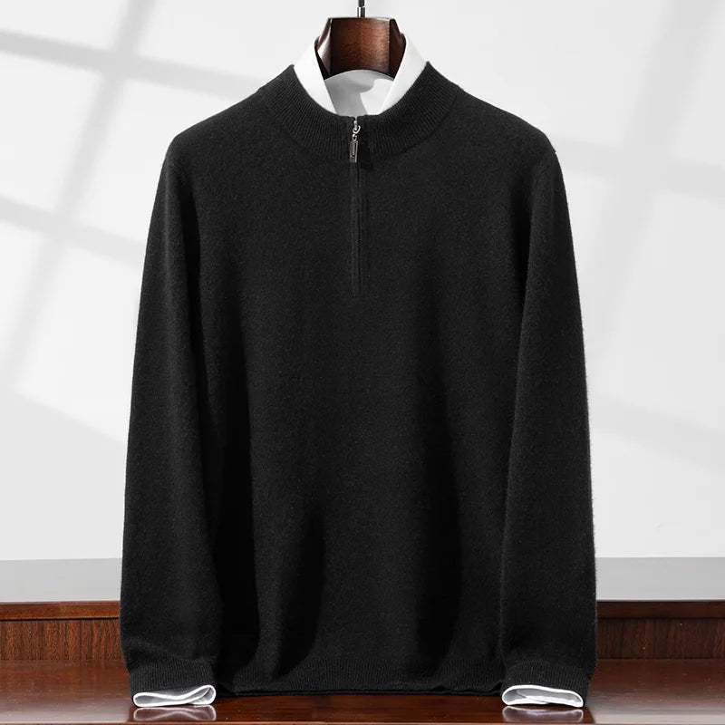 Men’s Cashmere Zipper Pullover