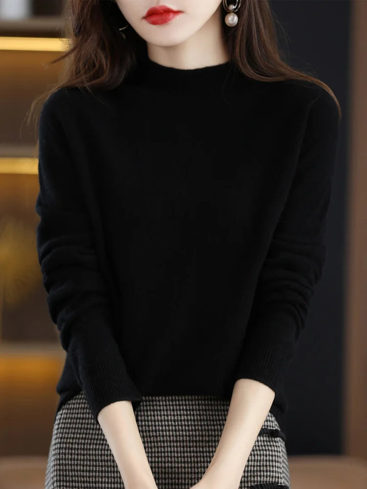 Merino Cashmere Sweater – Women’s Long-Sleeve Pullover