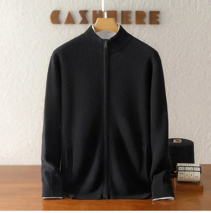 100% Pure Cashmere Men's Half-Zip Cardigan