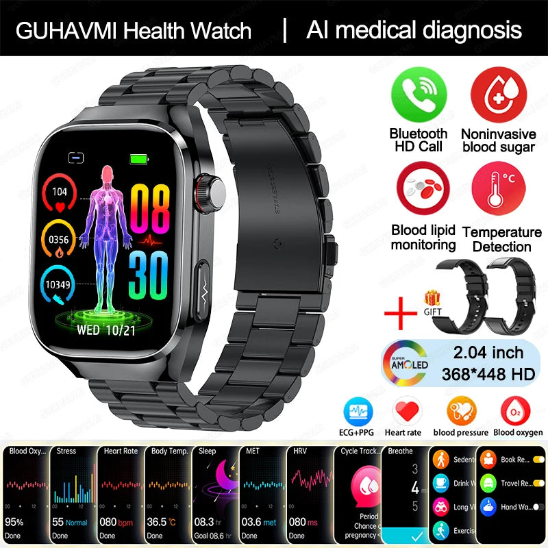 Uric Acid & Health Monitoring Smartwatch – Your All-in-One Health Companion