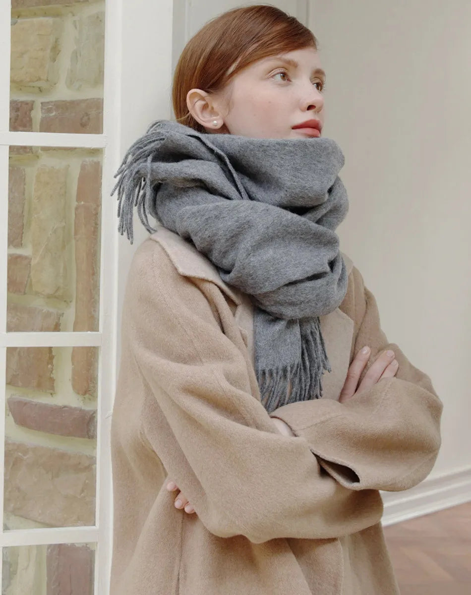 Solid Cashmere Scarf – Winter Essential