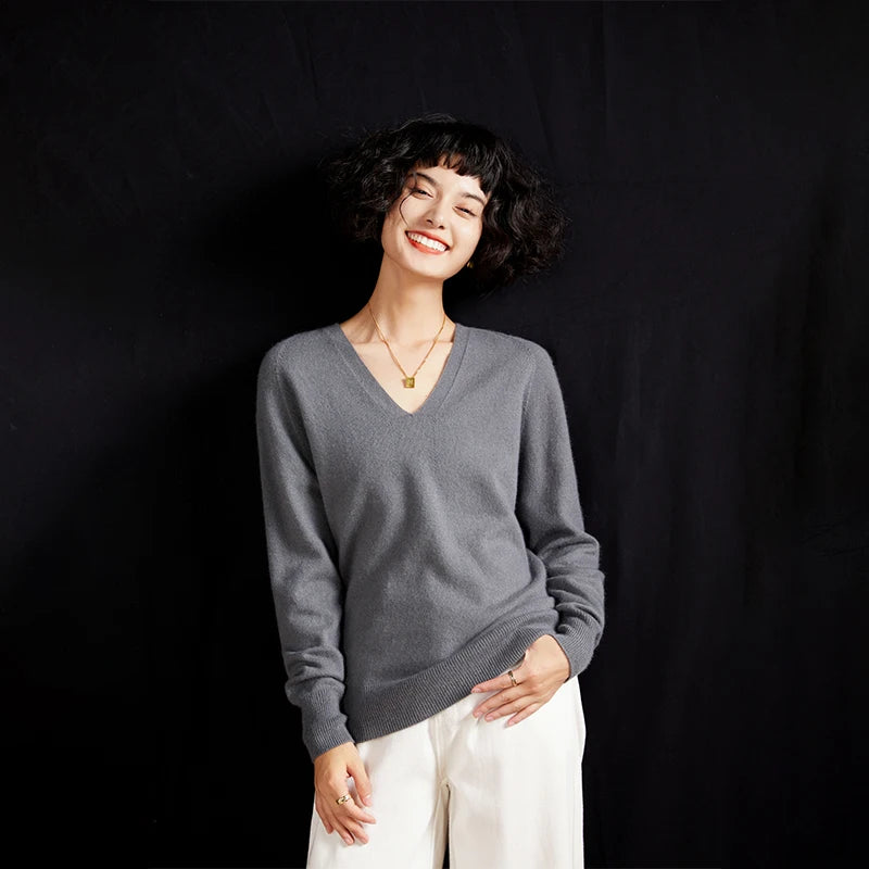 Pure Cashmere V-Neck Sweater