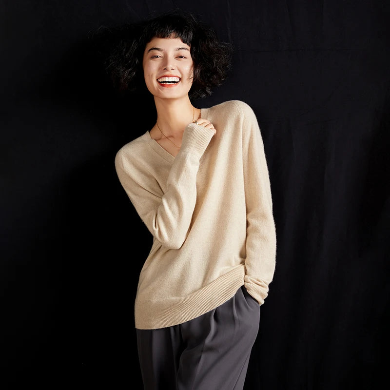 Pure Cashmere V-Neck Sweater