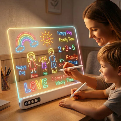 LED-Zeichentafel für Kinder – Wiederaufladbare Leuchttafel