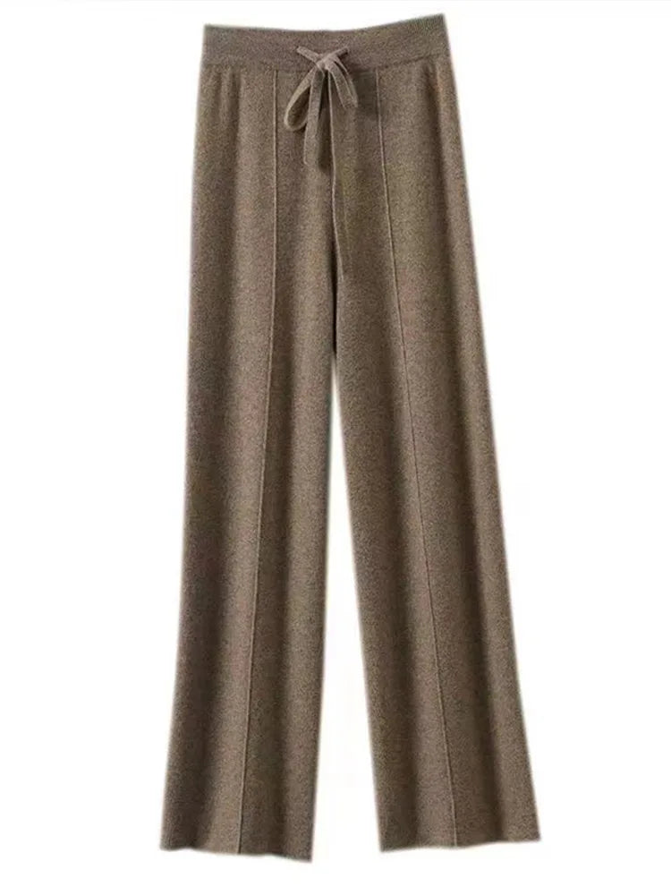 LTYQIN Wool Wide Leg Pants