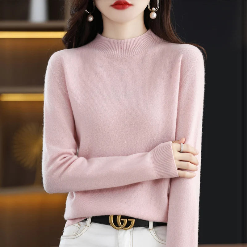 Merino Cashmere Sweater – Women’s Long-Sleeve Pullover