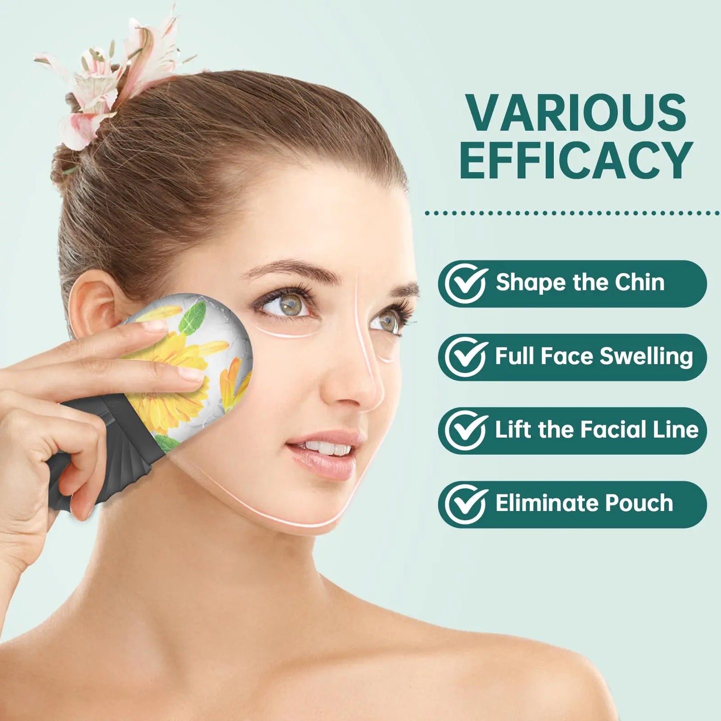 3pcs Ice Roller & Gua Sha Set