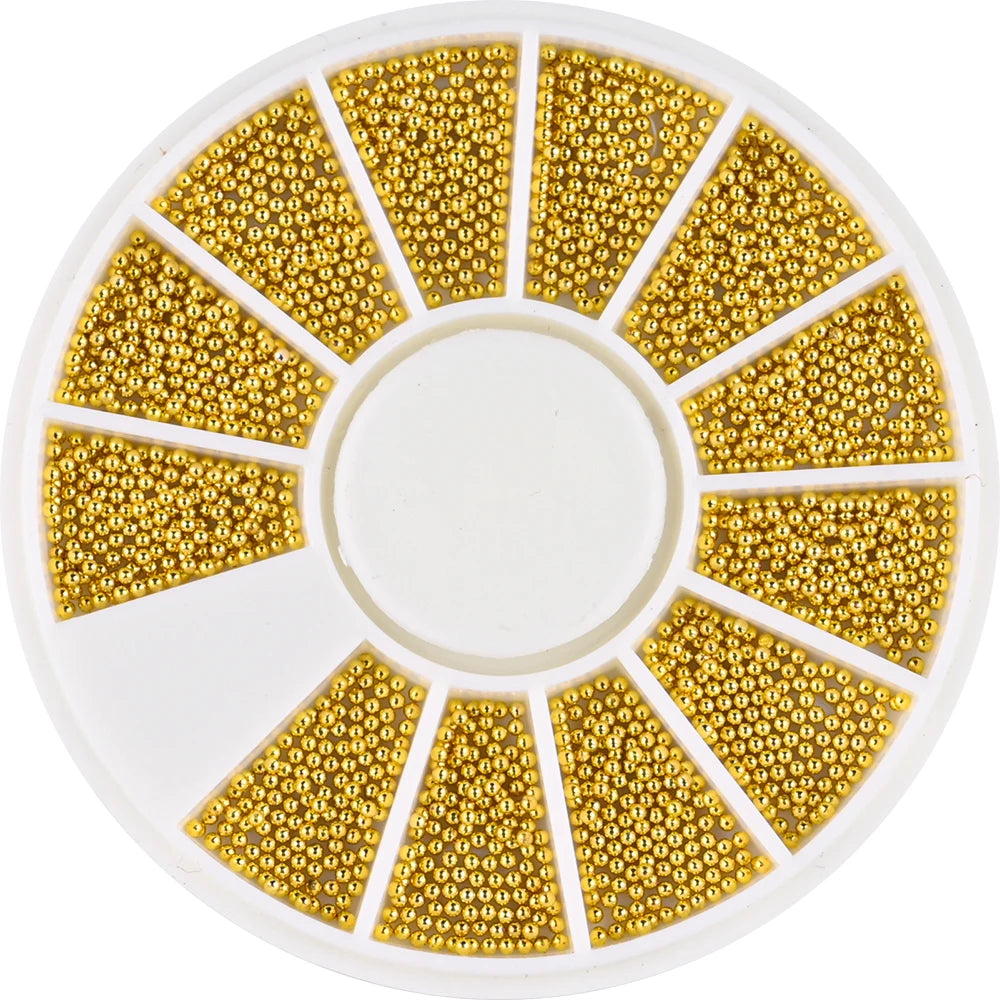 HotPress Caviar Nail Beads – Mixed Size Metallic Charms