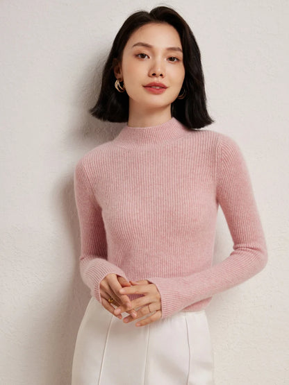 Cashmere Mock Neck Jumper – Slim Fit