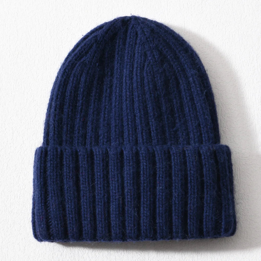 Satin-Lined Winter Beanie – Cashmere Blend Knit