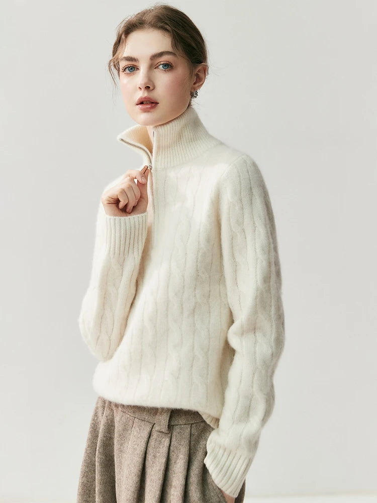 Women’s Cashmere Zip Sweater