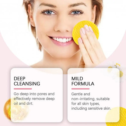 Kojic Acid Turmeric Cleansing Pads – Exfoliating Facial Sponges (50pcs)