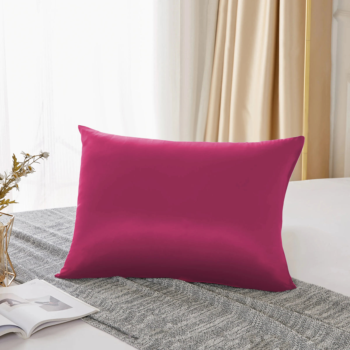 25 Momme Mulberry Silk Pillowcase – 100% Pure Silk, 600TC