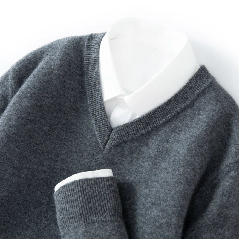 Men’s Cashmere V-Neck Sweater