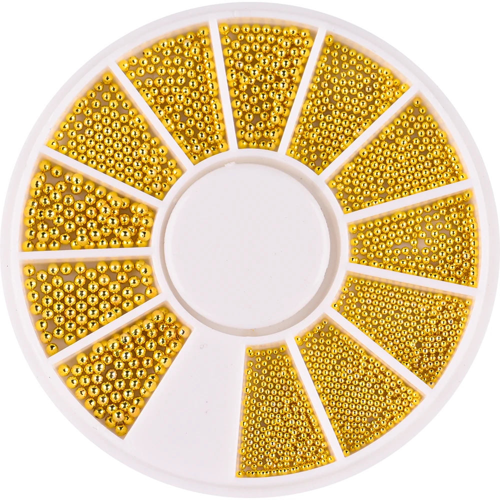 HotPress Caviar Nail Beads – Mixed Size Metallic Charms