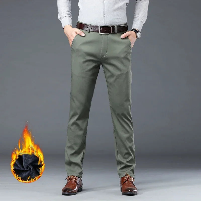 Men's Winter Fleece Fluff Thicken Warm Pants: Style Meets Comfort