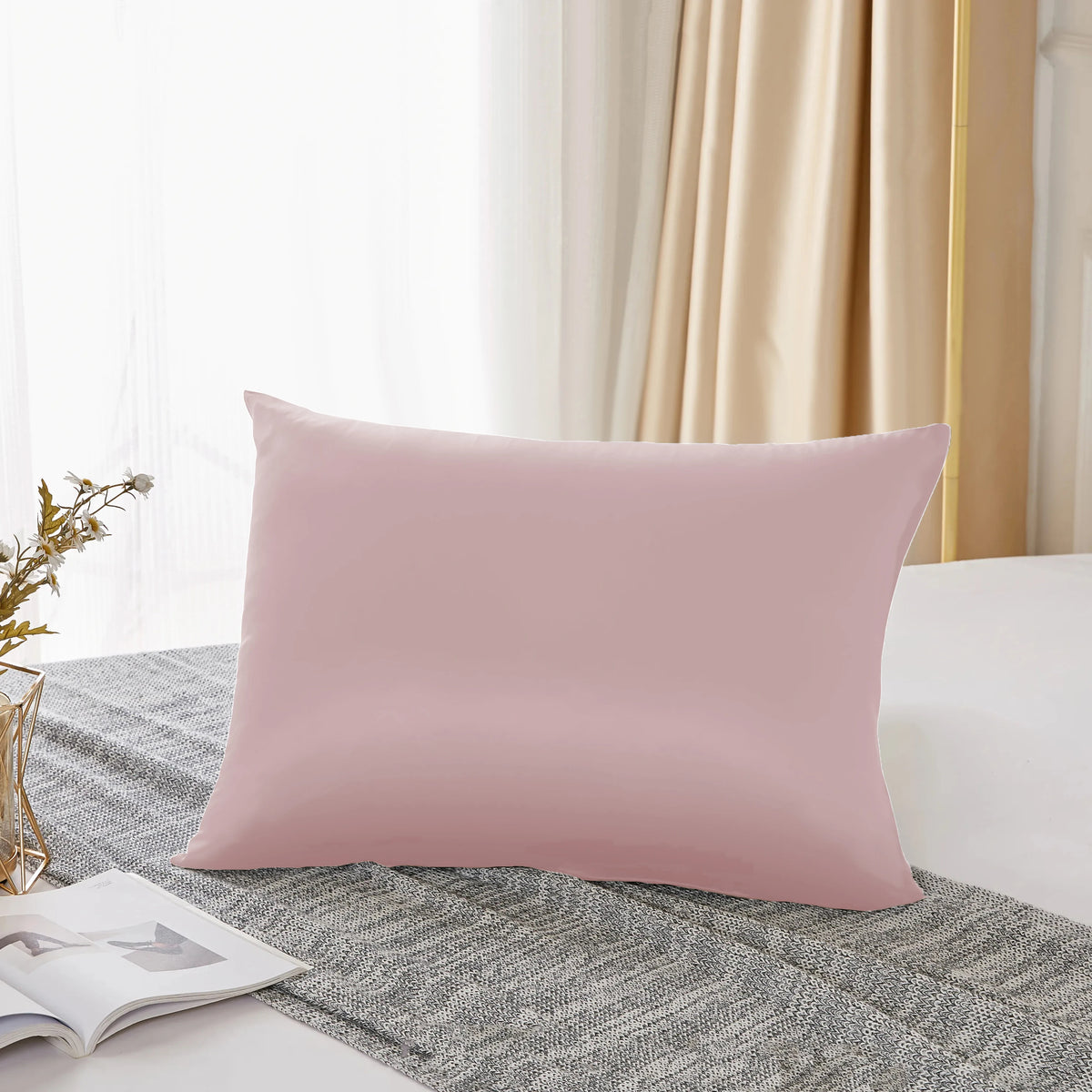 25 Momme Mulberry Silk Pillowcase – 100% Pure Silk, 600TC