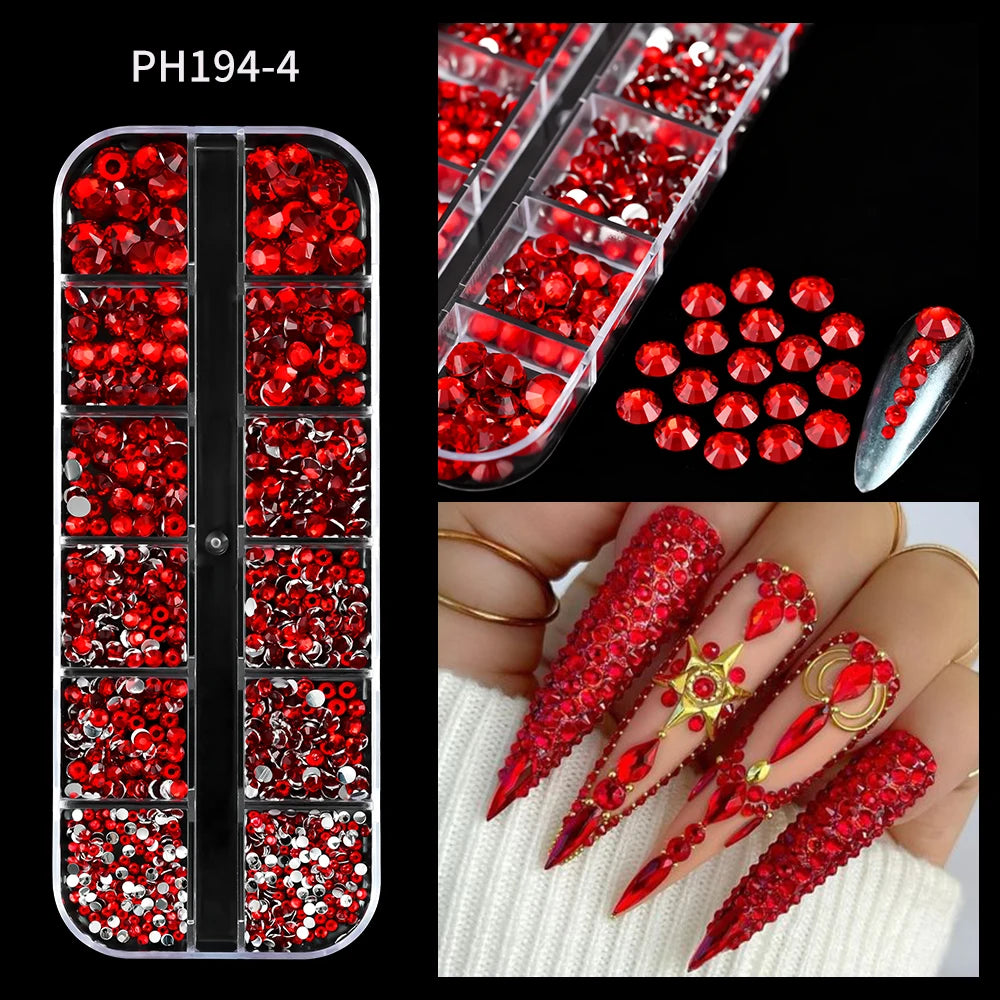 HotPress Caviar Nail Beads – Mixed Size Metallic Charms