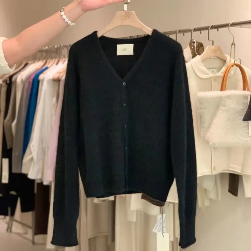 Merino Wool V-Neck Cardigan