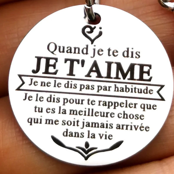 French Anniversary Keychain Gift