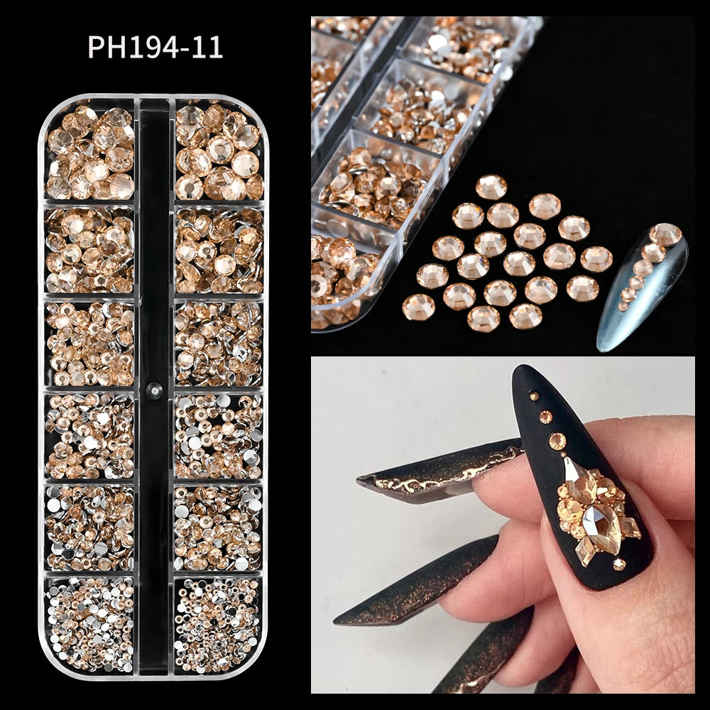 HotPress Caviar Nail Beads – Mixed Size Metallic Charms