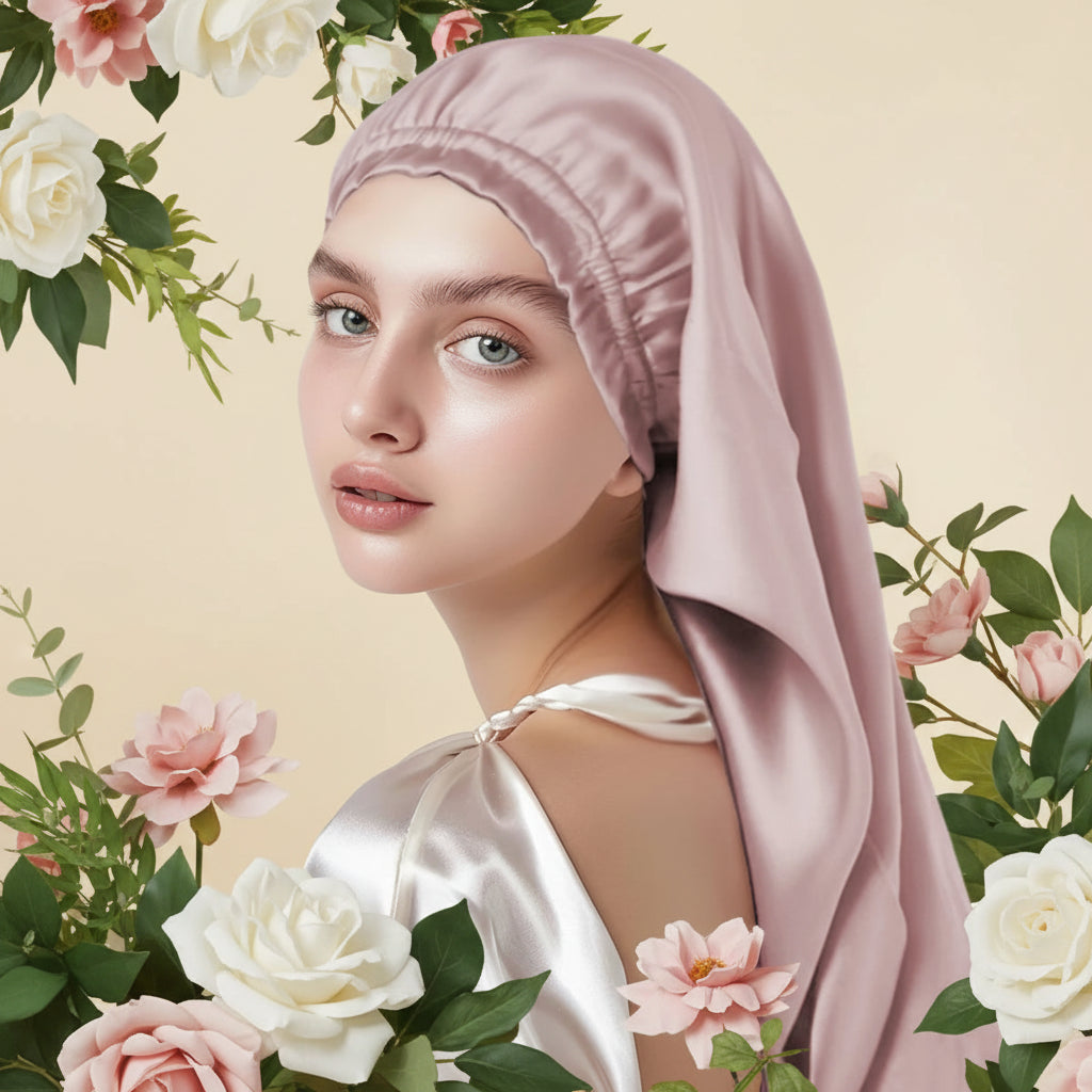 22 Momme Silk Bonnet for Long & Curly Hair