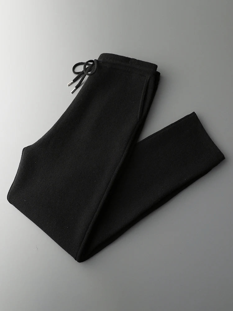 Men's 100% Merino Wool Knit Trousers – Soft, Warm, and Timeless Style