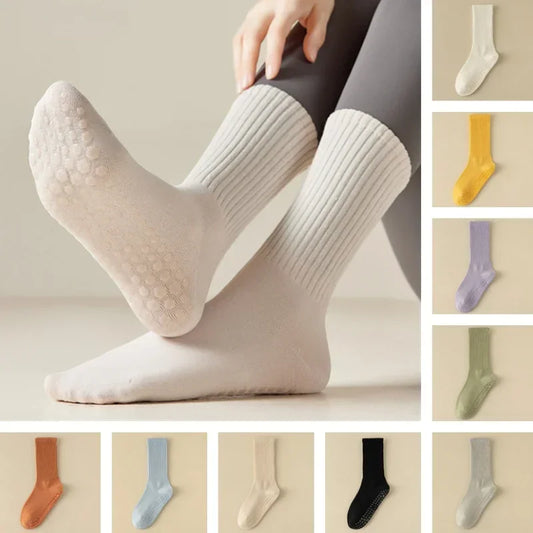 Mid-calf Professional Non-slip Sports Socks Women Yoga Pilates Socks