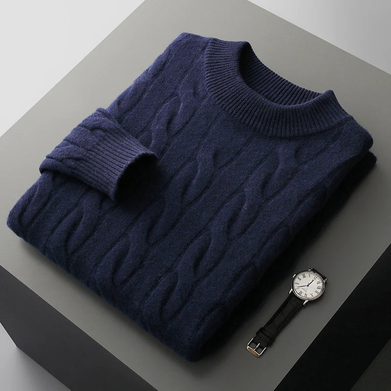 Men’s Wool Half-High Collar Sweater