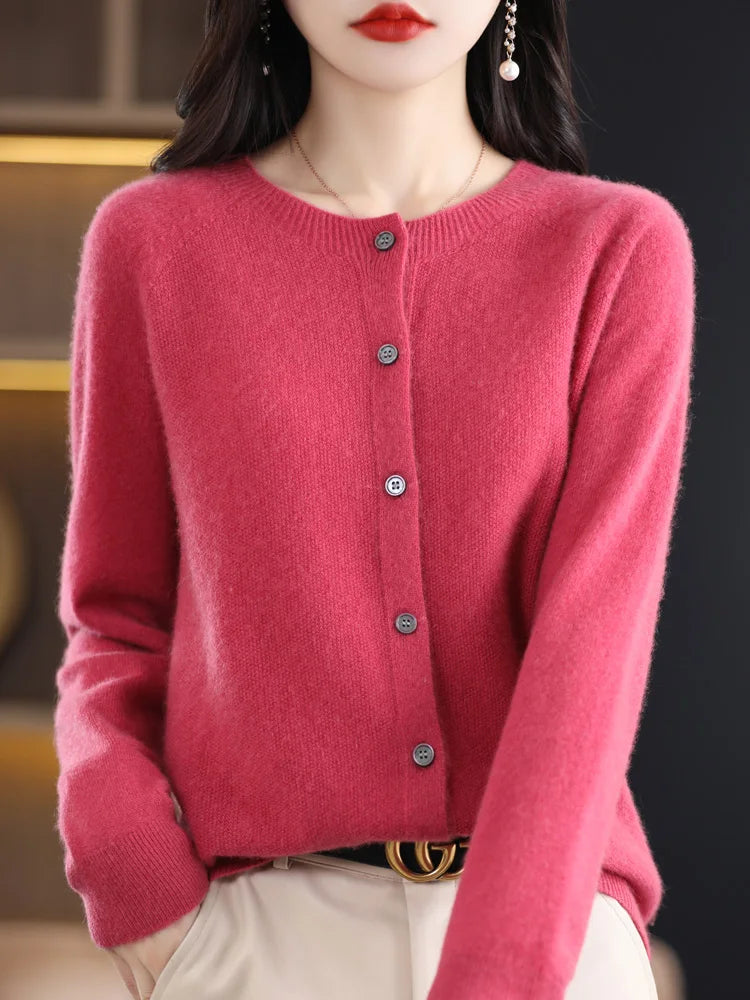 Merino Wool Cardigan – Women’s Chic Knitwear
