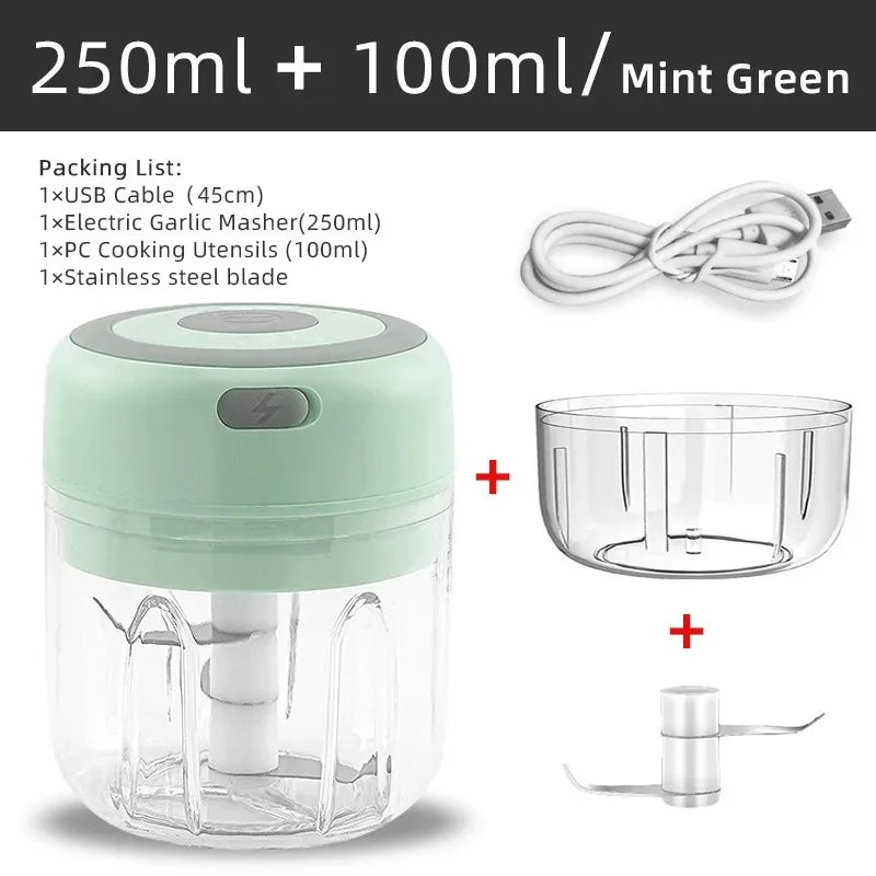 250/100ml USB Electric Garlic Chopper – Your Ultimate Kitchen Helper