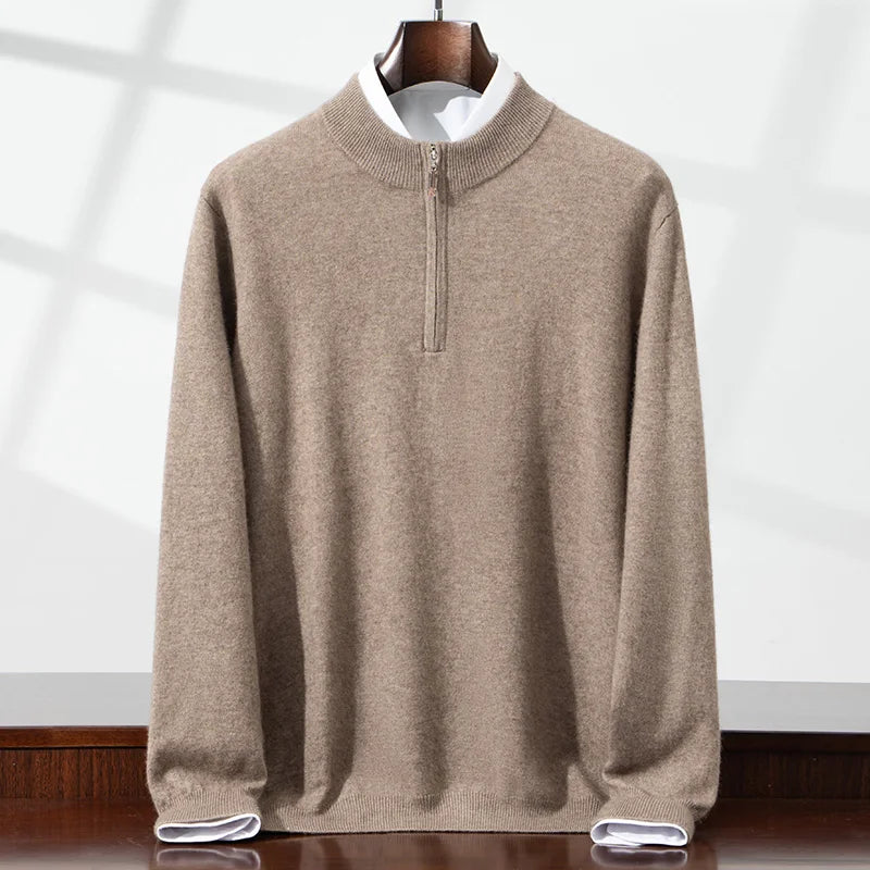 Men’s Cashmere Zipper Pullover