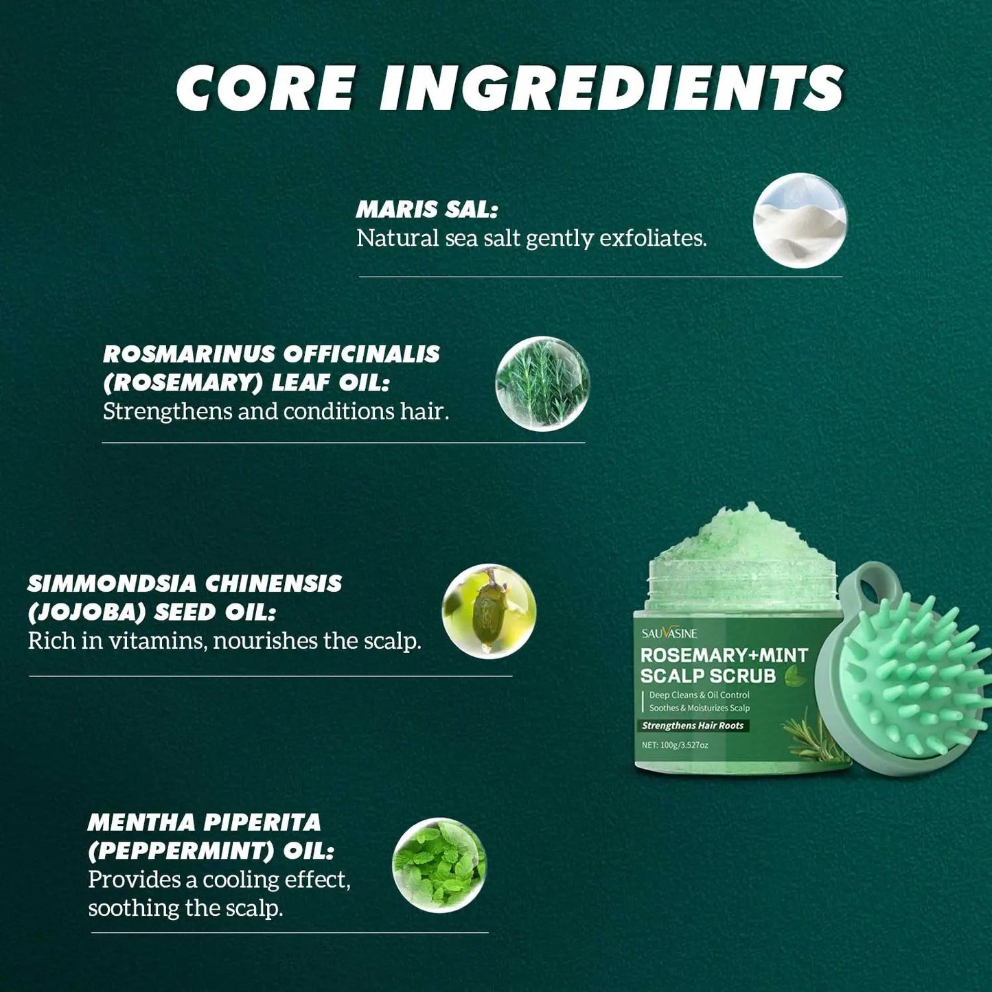 Rosemary Mint Scalp Scrub | Deep Clean & Hair Strengthening – 100g. RIAZ EXPRESS.COM