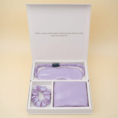 Silk Travel Set – Pillowcase, Eye Mask & Scrunchie | 19 Momme Mulberry Silk