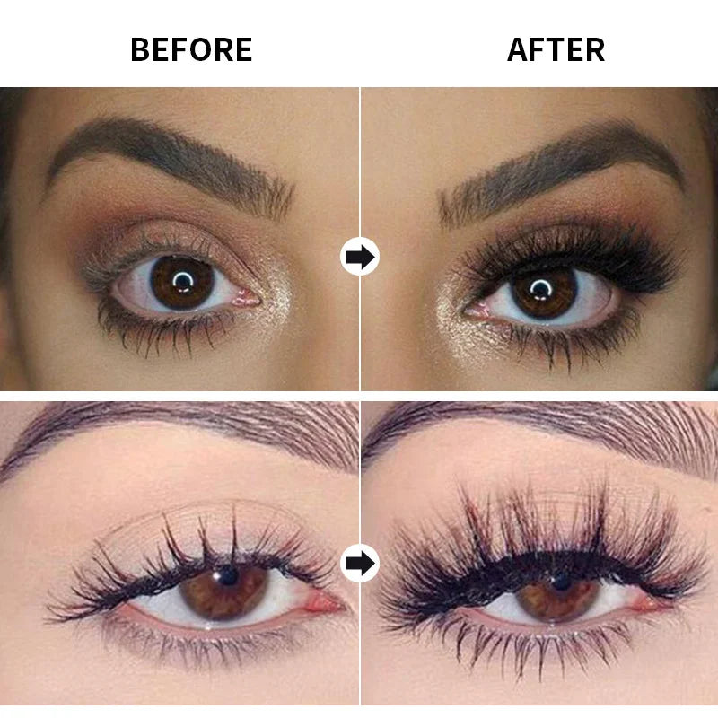 Waterproof Anti-sweat Mascara  Eyelashes Black Silk Fiber