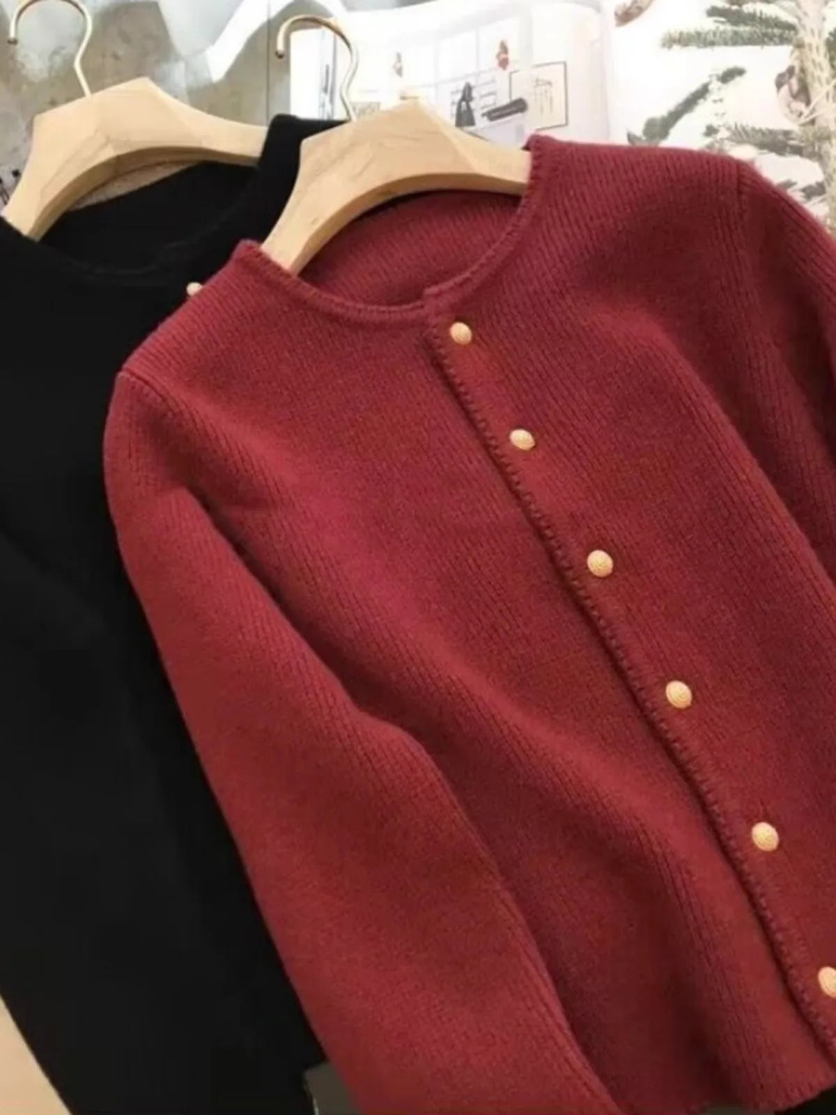 Pure Cashmere Crew Neck Cardigan