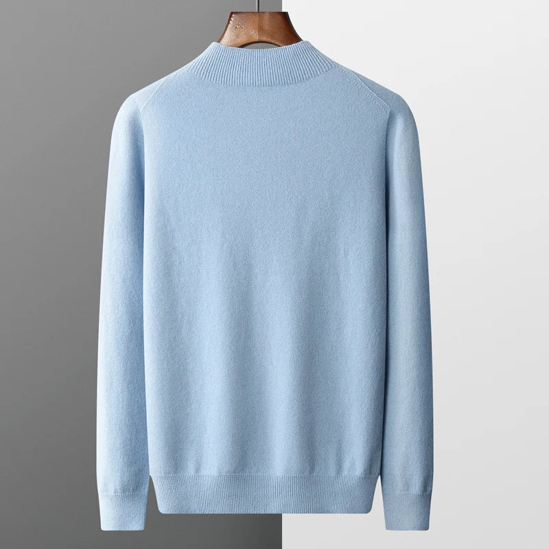 pullover semi-high neck leisure sweater