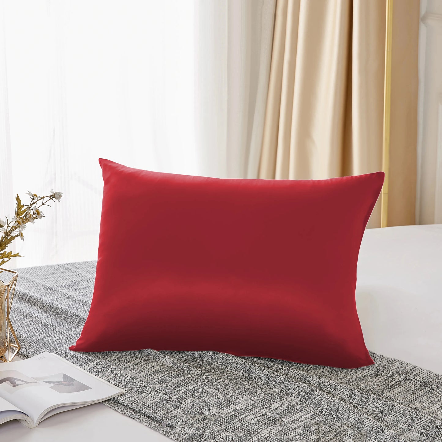 25 Momme Mulberry Silk Pillowcase – 100% Pure Silk, 600TC