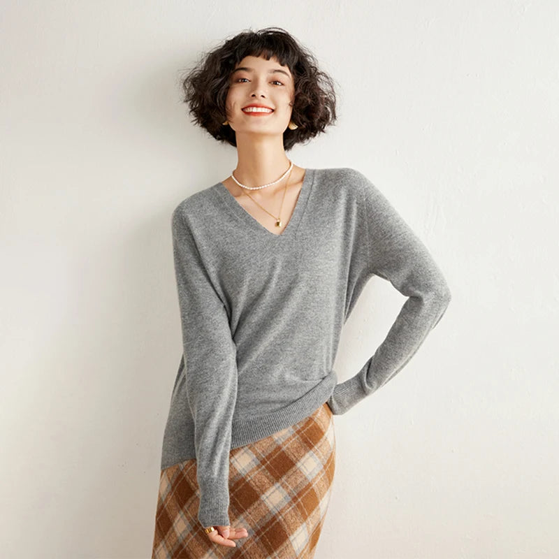Pure Cashmere V-Neck Sweater