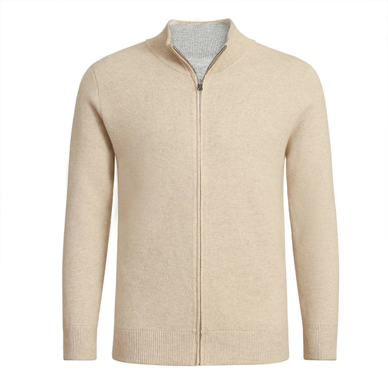 Cashmere Zip Cardigan